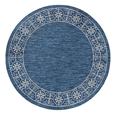 KHL Rugs Veranda Varrock Medallion Framed Indoor Outdoor Rug