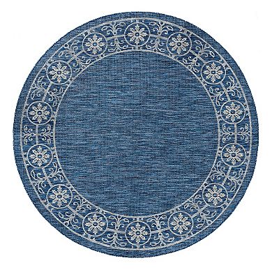 KHL Rugs Veranda Varrock Medallion Framed Indoor Outdoor Rug