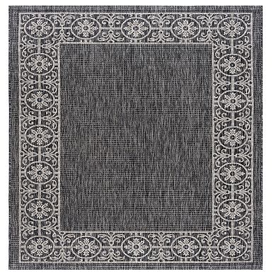 KHL Rugs Veranda Varrock Medallion Framed Indoor Outdoor Rug