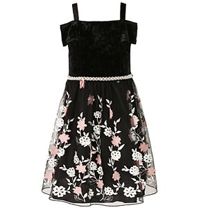 Girls 7-16 & Plus Size Speechless Off Shoulder Embroidered Flower Dress