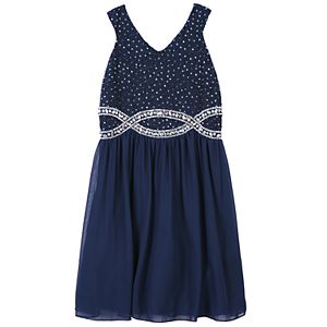 Girls 7-16 & Plus Size Speechless Glitter & Rhinestone Dress