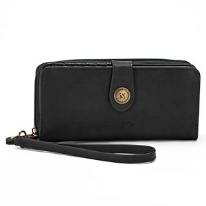 Stone & Co. Nubuck Large Snap Tab Zip Around Wallet