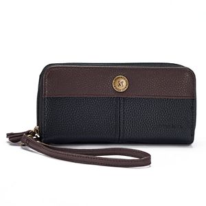 Stone & Co. Pebble Large Double Zip Around Wallet