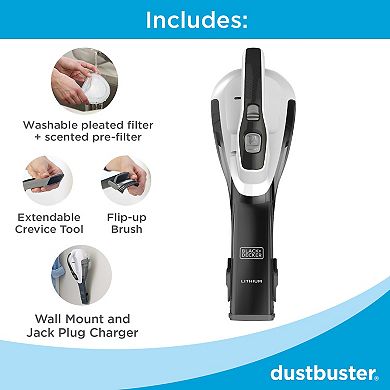 Black & Decker Lithium Cordless Hand Vacuum with Scented Filter (HHVI320JRS02)