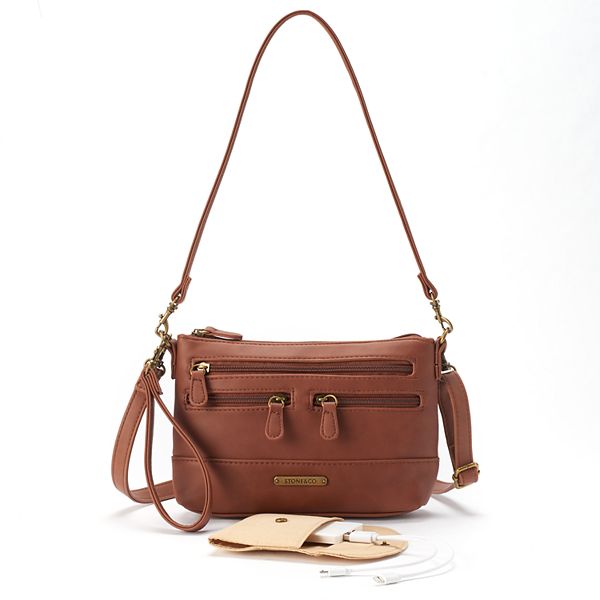 Stone & Co. Leather 4-Bagger Phone Charging Convertible Crossbody Bag