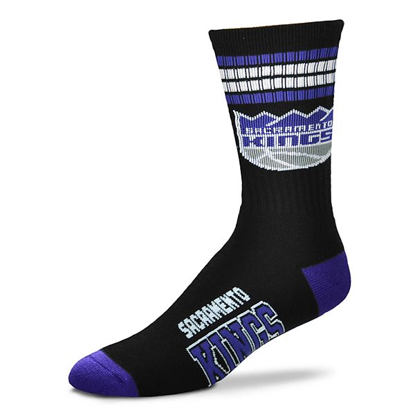 Adult For Bare Feet Sacramento Kings Deuce Striped Crew Socks