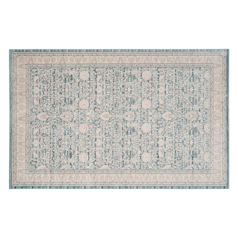 Safavieh Archive Zoe Framed Floral Rug, Blue, 5X7.5 Ft