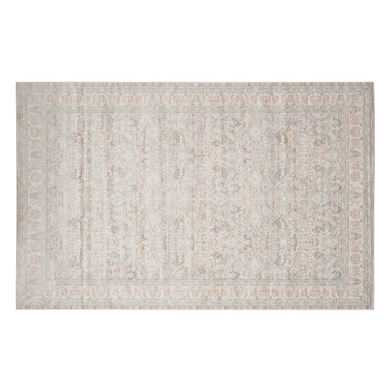 Safavieh Archive Lily Framed Floral Rug, Grey, 5X7.5 Ft