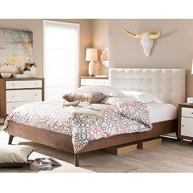 Baxton Studio Alinia Upholstered Bed