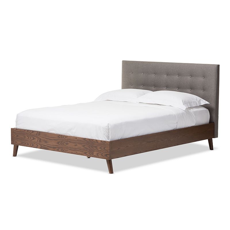 18023527 Baxton Studio Alinia Upholstered Bed, Grey, Full sku 18023527