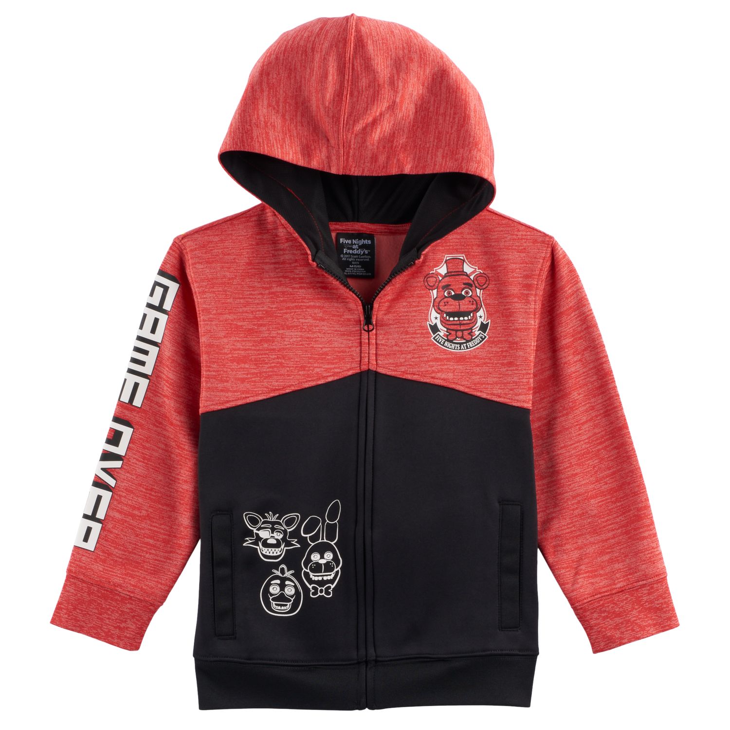 five nights at freddy's zip up hoodie