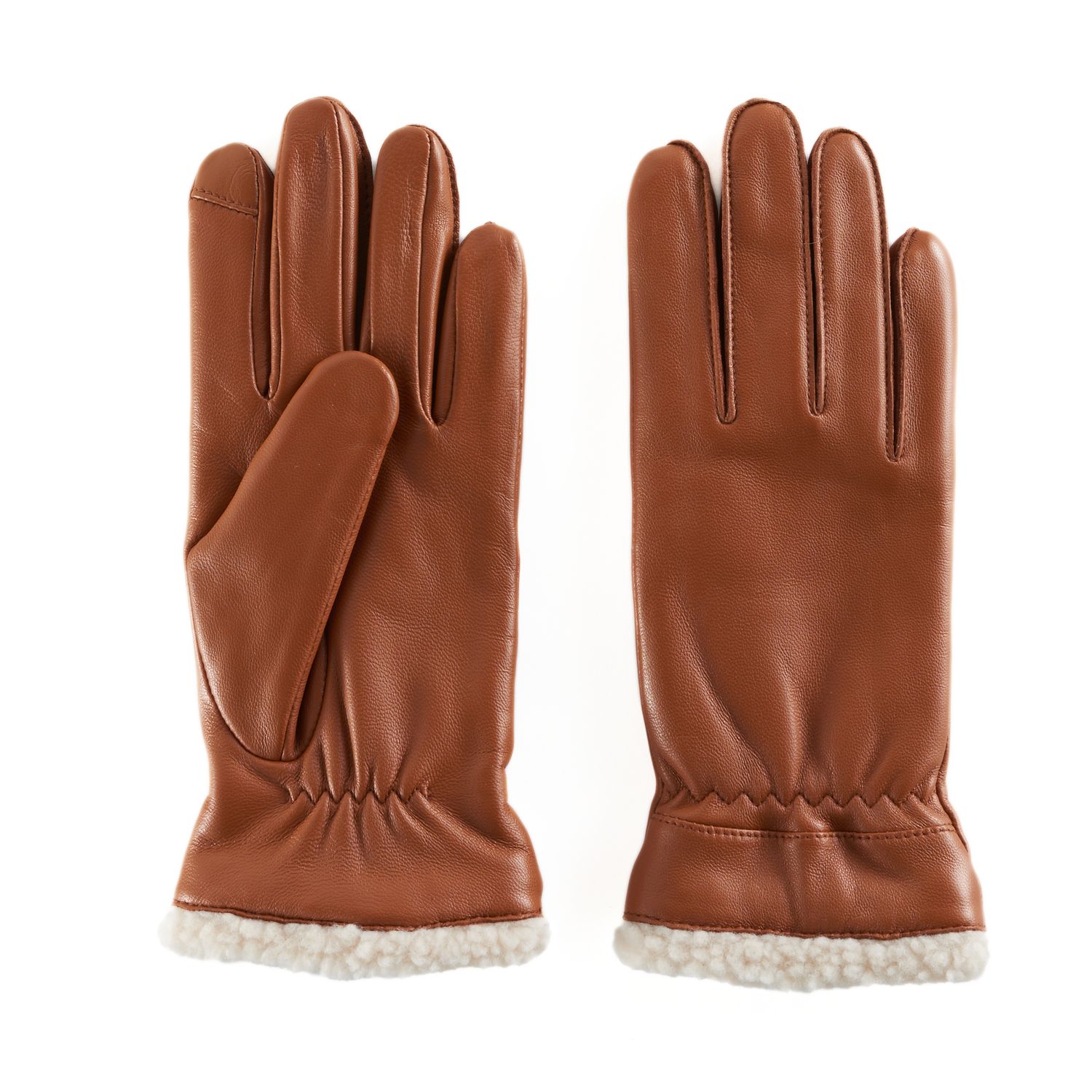 womens shearling lined gloves