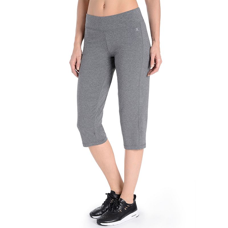 UPC 043475085202 product image for Women's Danskin High-Waist Yoga Capris, Size: Large, Grey Gray Heather | upcitemdb.com