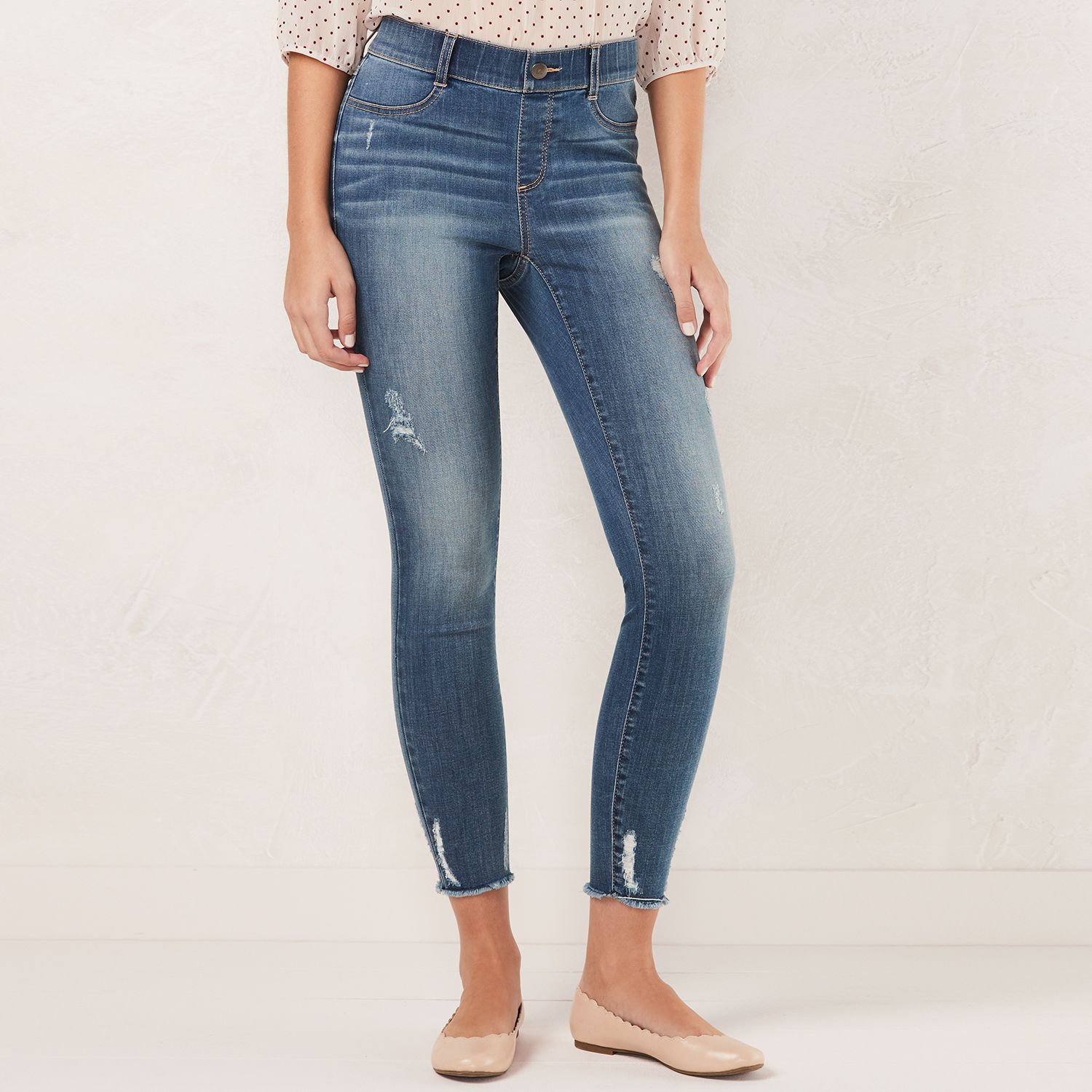 jeans with elastic waist and ankles