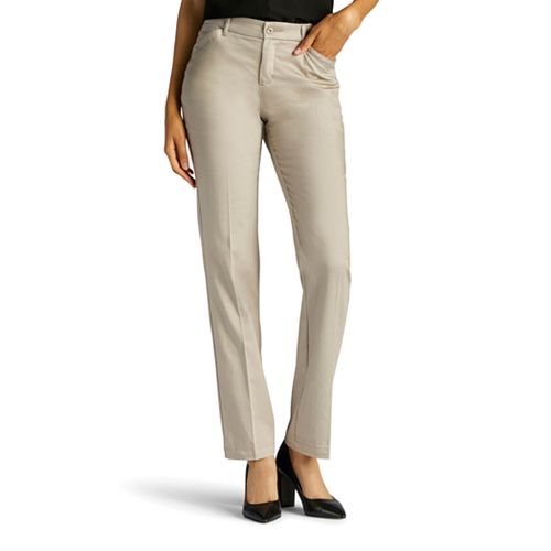 Petite Lee Flex Motion Straight-Leg Pants