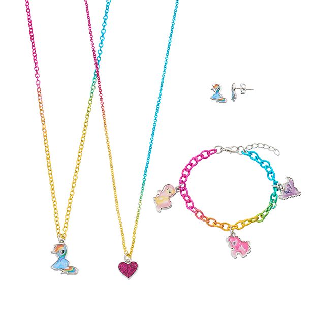 Pulseiras My Little Pony (MLP) / Aesthetic - Pulseiras da Amizade/Conjunto  - Personagens: Twilight Sparkle - Rainbow Dash - Apple Jack - Fluttershy 