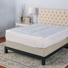 sensorpedic gel infused 4 in memory foam and down alternative bed toppe