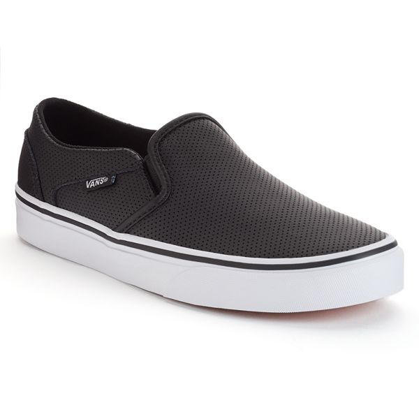 White vans slip ons womens store near me