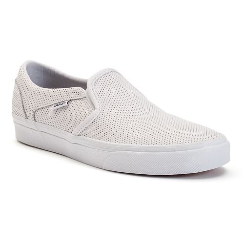 vans asher women's perforated slip on shoes