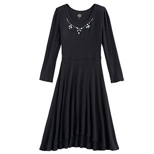 Girls 7-16 & Plus Size SO® Embellished Neck Cozy Dress