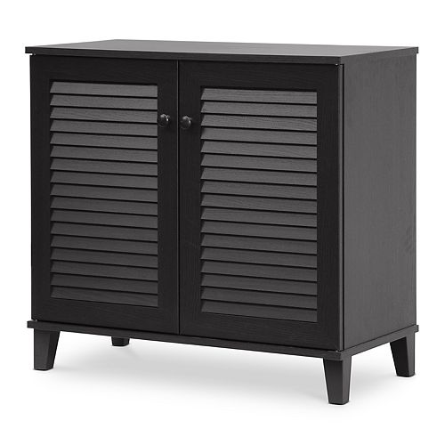 Baxton Studio Coolidge Shutter Door Storage Cabinet