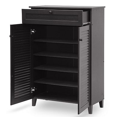 Baxton Studio Harding Shutter Door Storage Cabinet