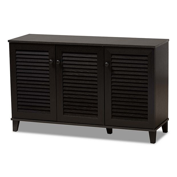 Baxton studio shoe cabinet deals with 3 doors