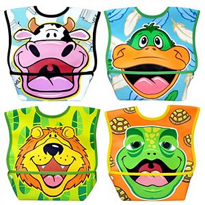 Dexbaby 4-pk. Big Mouth Animal Waterproof Dura-Bib Set