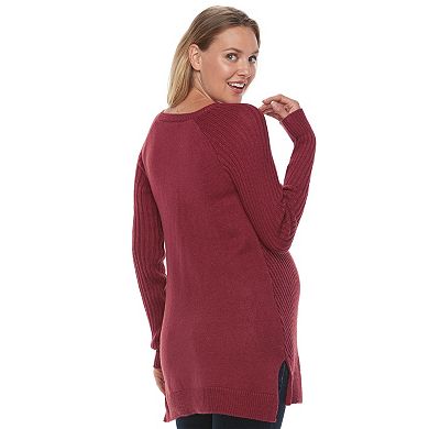 Maternity a:glow Ribbed Tunic Sweater