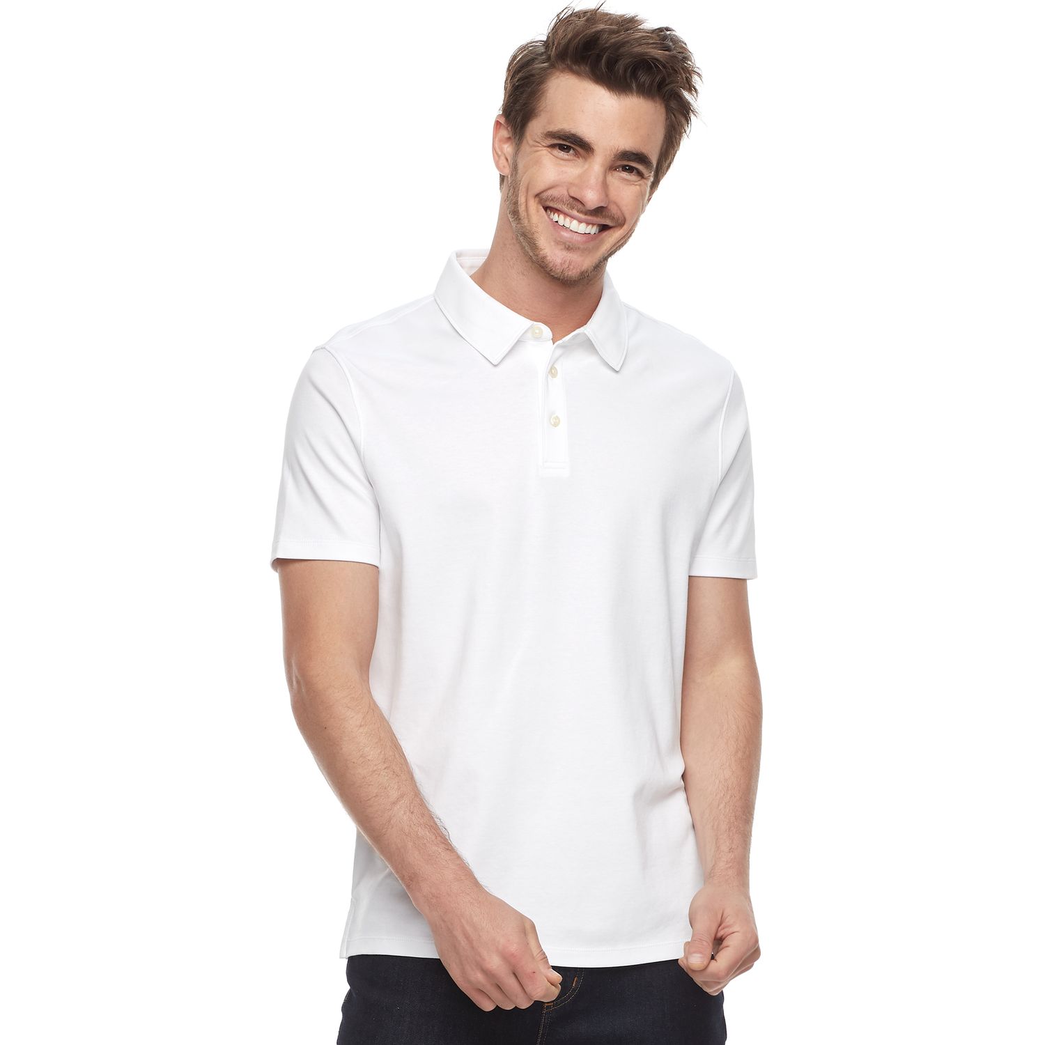white polo t shirt men