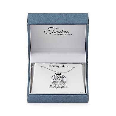 Timeless Sterling Silver "Family is Forever" Pendant Necklace