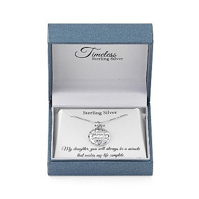 Timeless Sterling Silver "I Love You More Than Words Can Express" Pendant Necklace