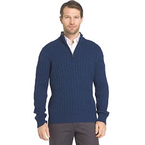 Big & Tall Men's Cable-Knit Quarter-Zip Sweater
