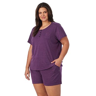 Plus Size Cuddl Duds Essentials Pajama Tee & Pajama Boxers Sleep Set