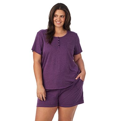 Plus Size Cuddl Duds Essentials Pajama Tee & Pajama Boxers Sleep Set