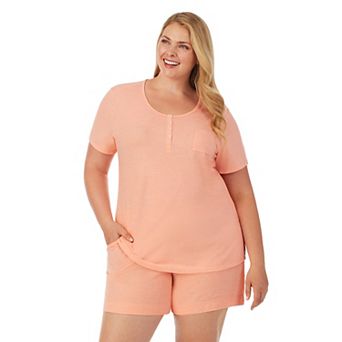 Plus Size Cuddl Duds Essentials Pajama Tee & Pajama Boxers Sleep Set