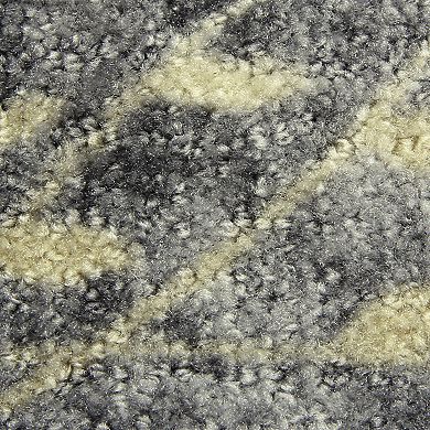 Maples Highland Textured Patchwork Print Area Rugs & Washable Throw Rugs