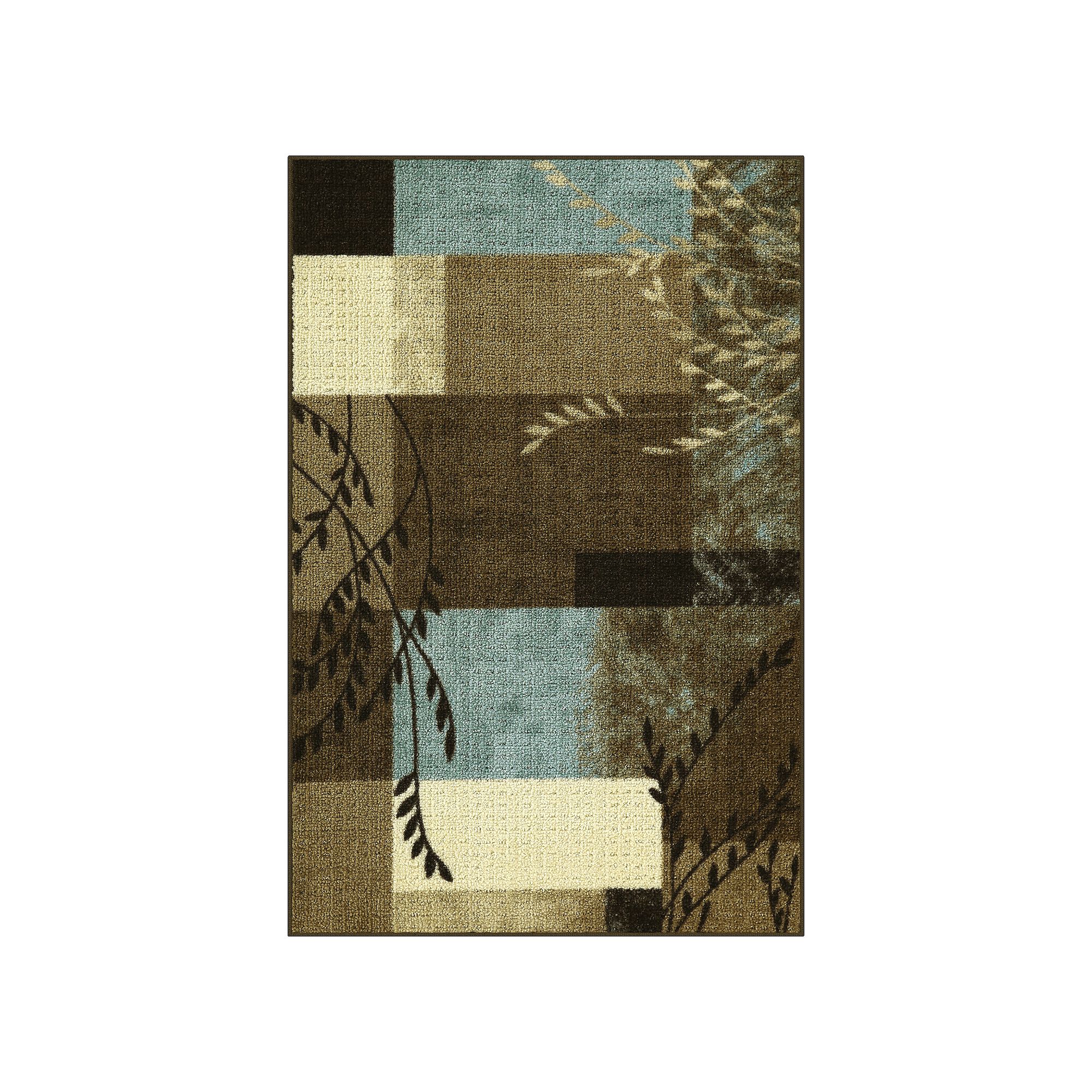 Maples Highland Textured Patchwork Print Area Rugs & Washable Throw Rugs, B