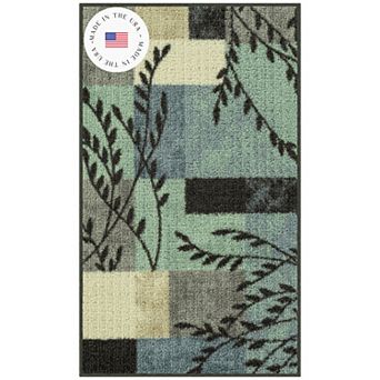 Maples Highland Textured Patchwork Print Area Rugs & Washable Throw Rugs