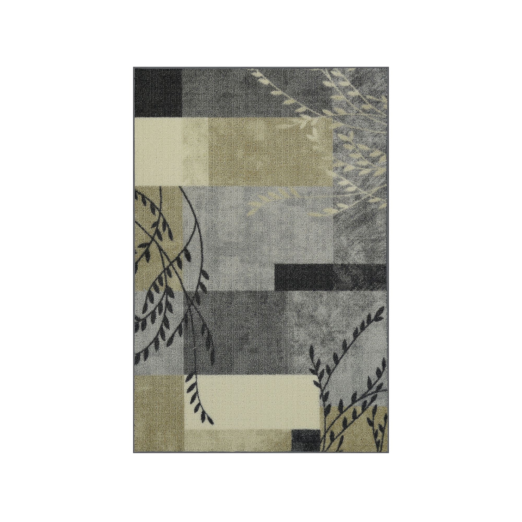 Maples Highland Textured Patchwork Print Area Rugs & Washable Throw Rugs, G