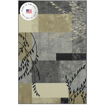 Maples Highland Textured Patchwork Print Area Rugs & Washable Throw Rugs