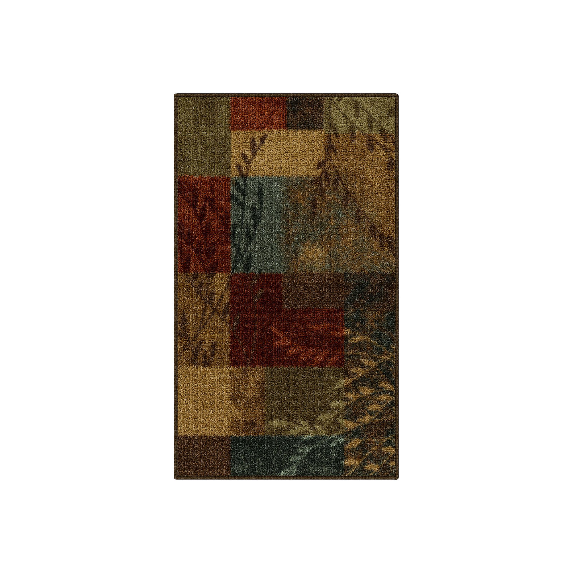 Maples Highland Textured Patchwork Print Area Rugs & Washable Throw Rugs, M