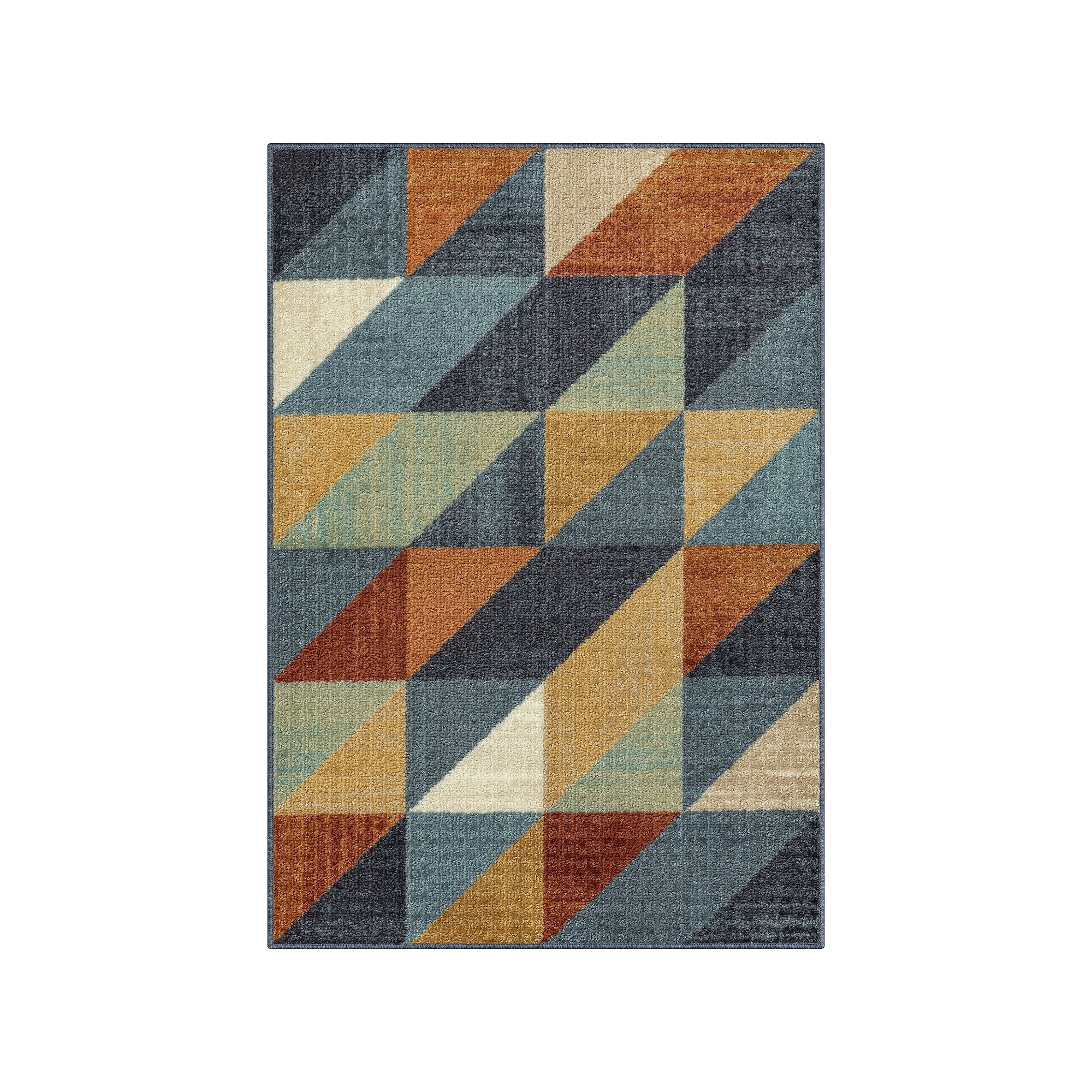 Maples Highland Textured Patchwork Print Area Rugs & Washable Throw Rugs, M