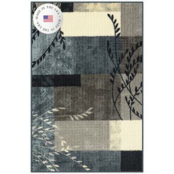 Maples Highland Textured Patchwork Print Area Rugs & Washable Throw Rugs