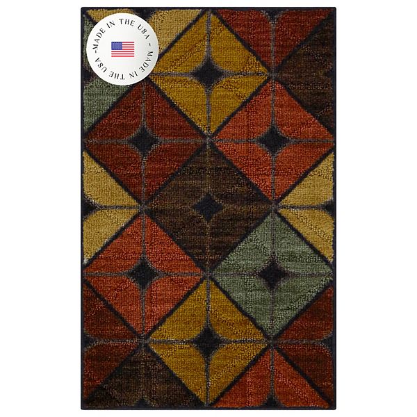 Maples Highland Textured Print Multicolor Area & Washable Throw Rugs