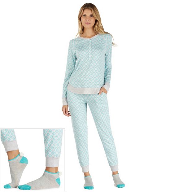 Women's Cuddl Duds® Pajama Top, Pajama Pants & Socks Set