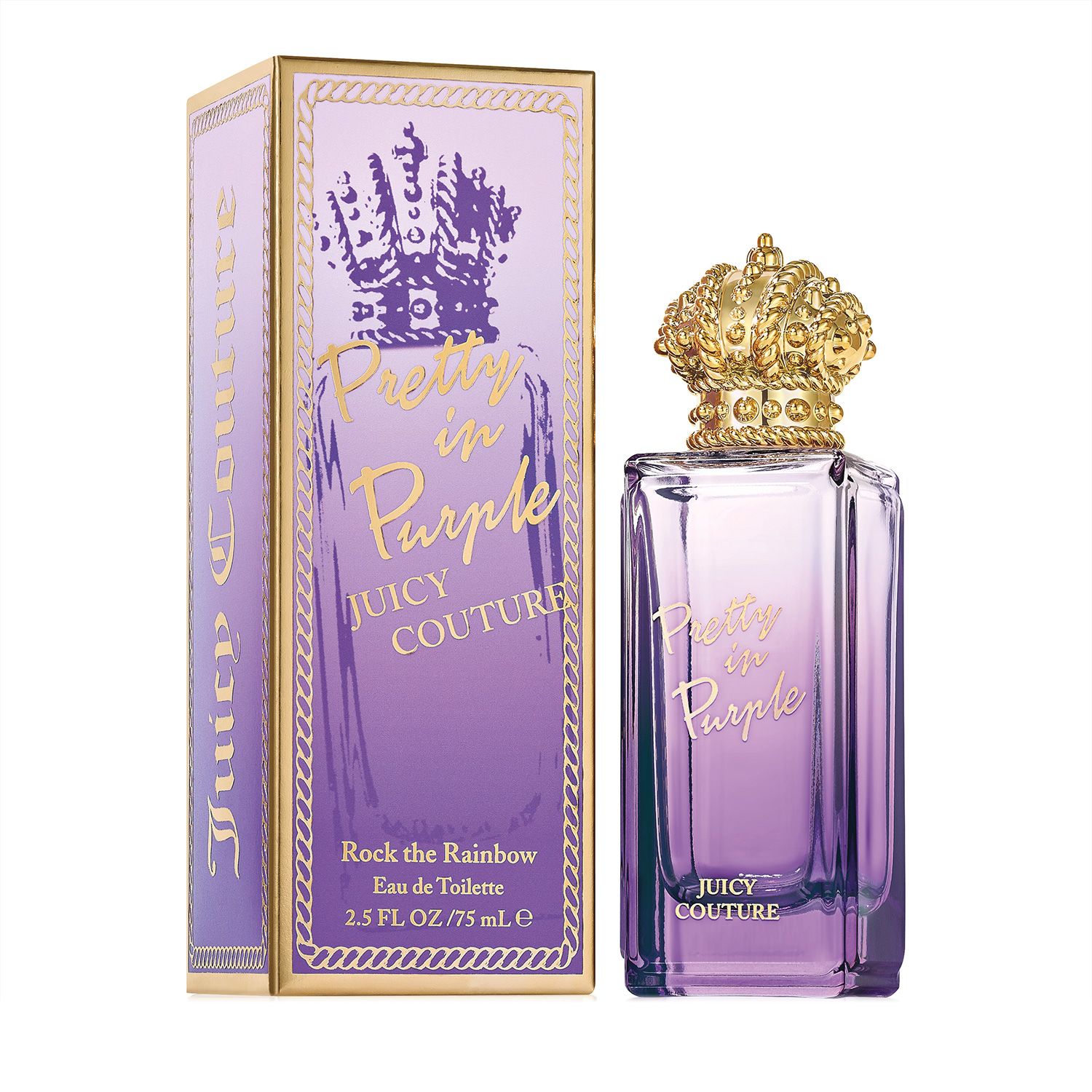 women's perfume in purple bottle