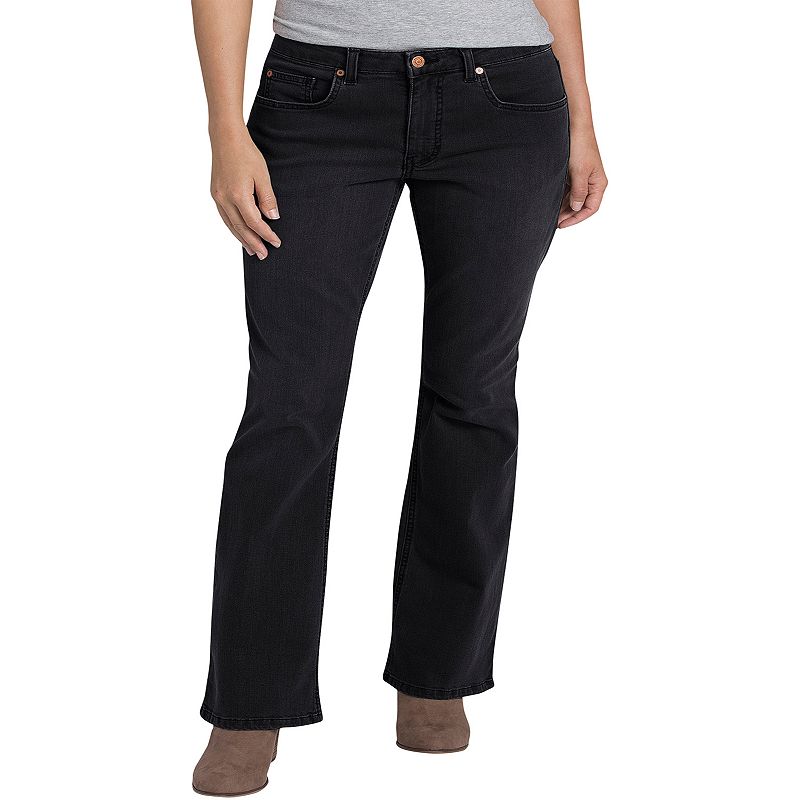 UPC 889440235100 product image for Women's Dickies Perfect Shape Bootcut Jeans, Size: 12 Regular, Black | upcitemdb.com