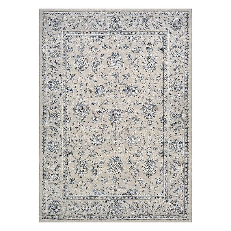 Couristan Sultan Treasures All-Over Mashhad Framed Floral Rug, Gray, 4X5 Ft