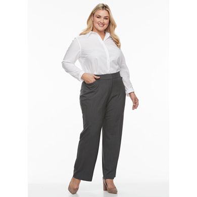 Plus Size Croft & Barrow® Curvy Fit Trouser Pants